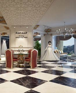燕岛国际婚纱咖啡体验中心展厅设计